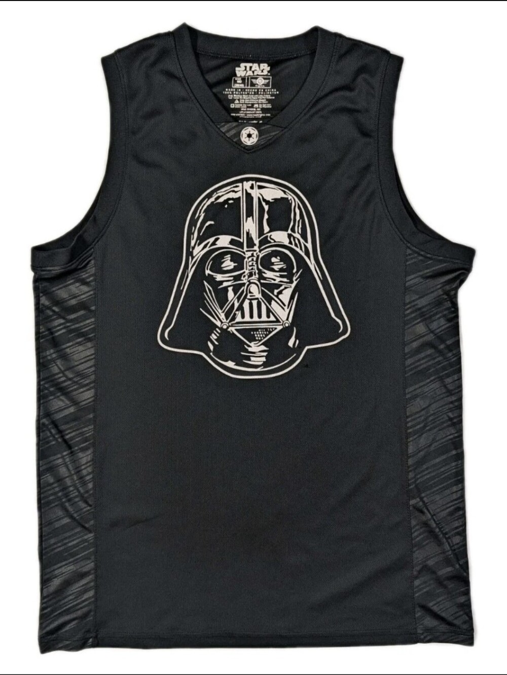 Star Wars Darth Vader 77 Basketball Jersey Tank Top Mens Size Medium Black